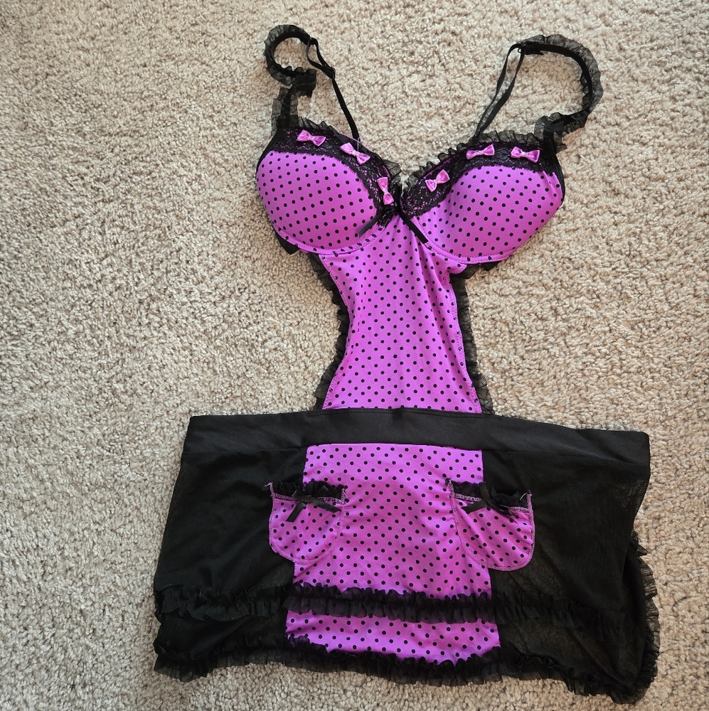Polkadot lingerie medium